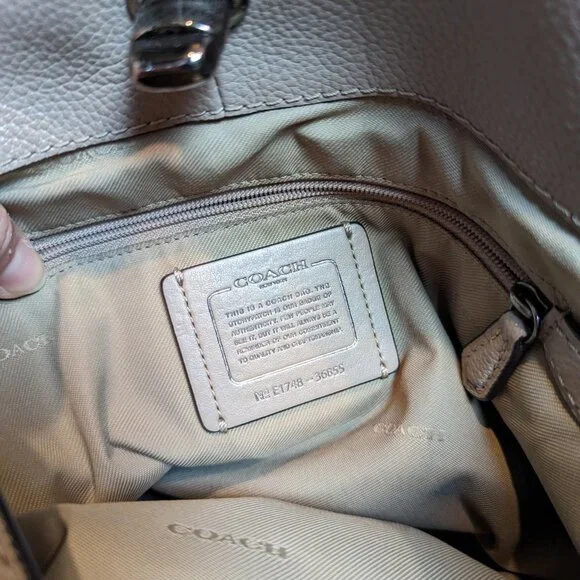 *Rare Color* Coach Stone Turn Lock Edie Shoulder Bag - Picture 5 of 13